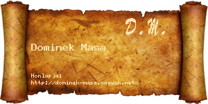 Dominek Masa névjegykártya